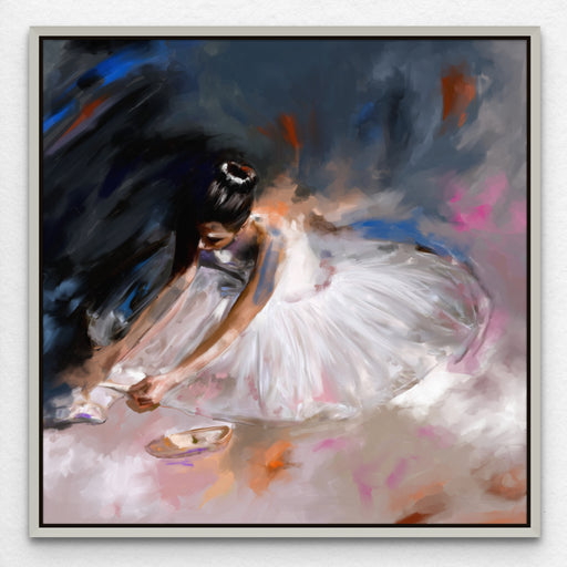 Ballerina Wall Art White Ballet Painting