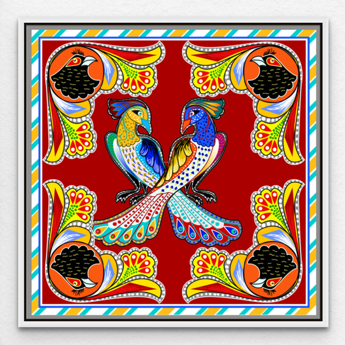 Ethnic Pakistani Truck Art Peacock Decor