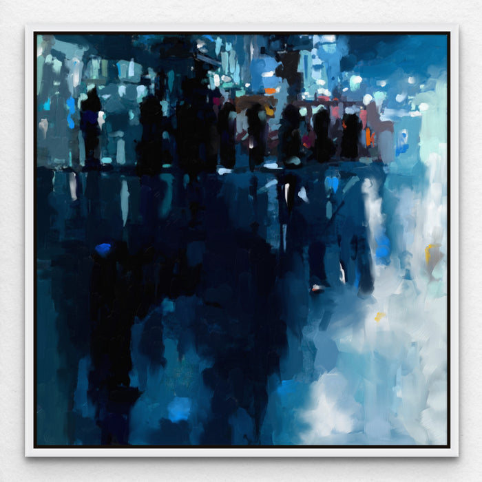 Night Landscape Wall Art Impressionist Rain Painting