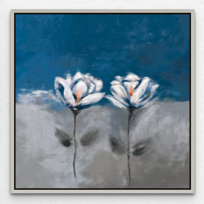 Floral Still Life White Flowers Minimal Painting