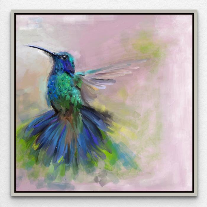 Blue Hummingbird Wall Art