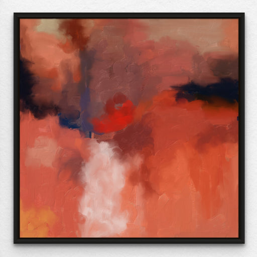 Burnt Orange Minimal Brush Strokes Painting