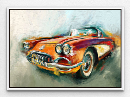 Classic Car Art Old Retro Car Painting