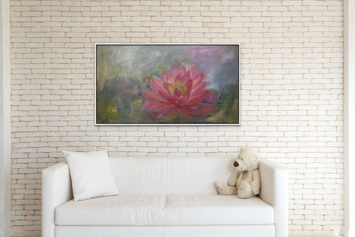 Botanical Art Pink Water Lily Painting