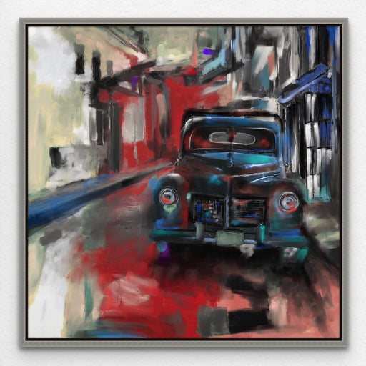 Automotive Art Print Retro Car Painting