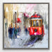 Red Tram Painting Istanbul Wall Art