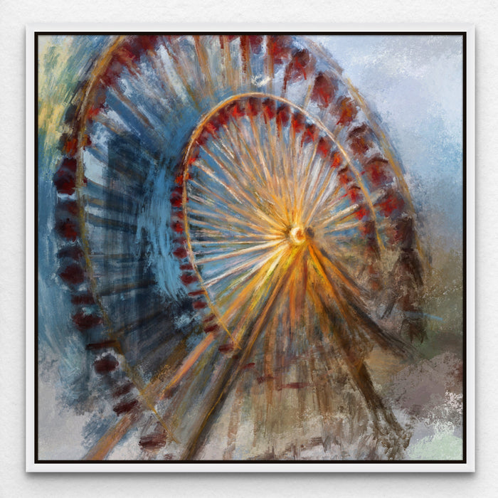 Navy Pier Chicago Original Painting Ferris Wheel Art