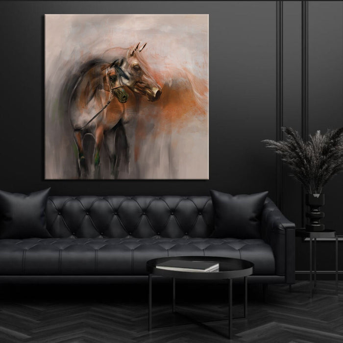 Arabian Brown Horses Artwork