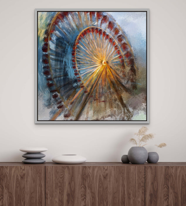 Navy Pier Chicago Original Painting Ferris Wheel Art