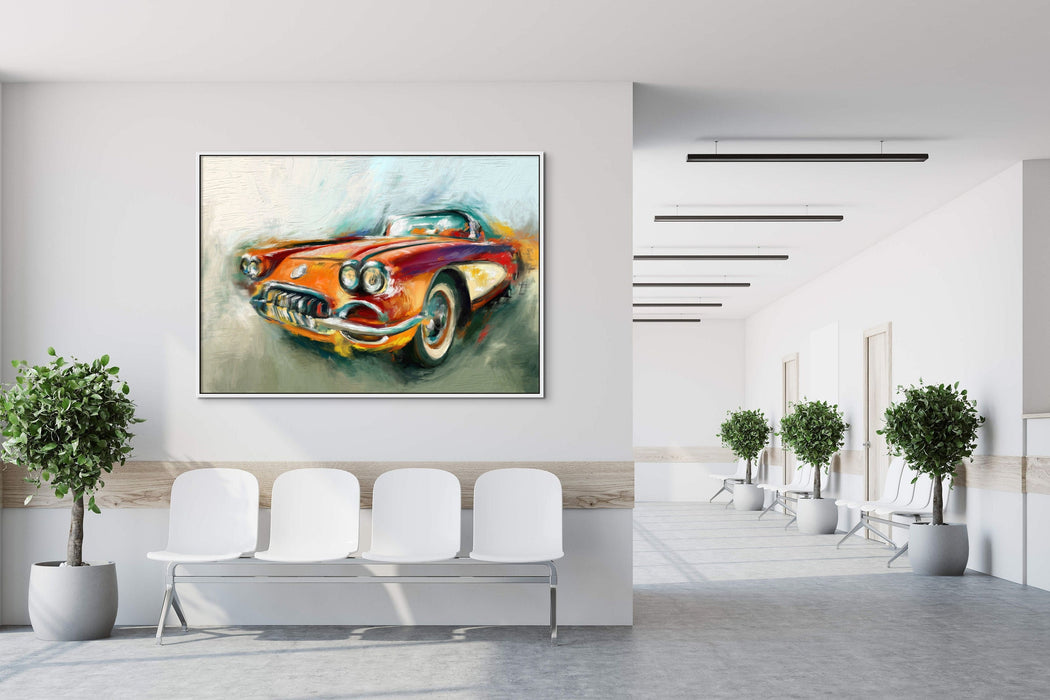 Classic Car Art Old Retro Car Painting