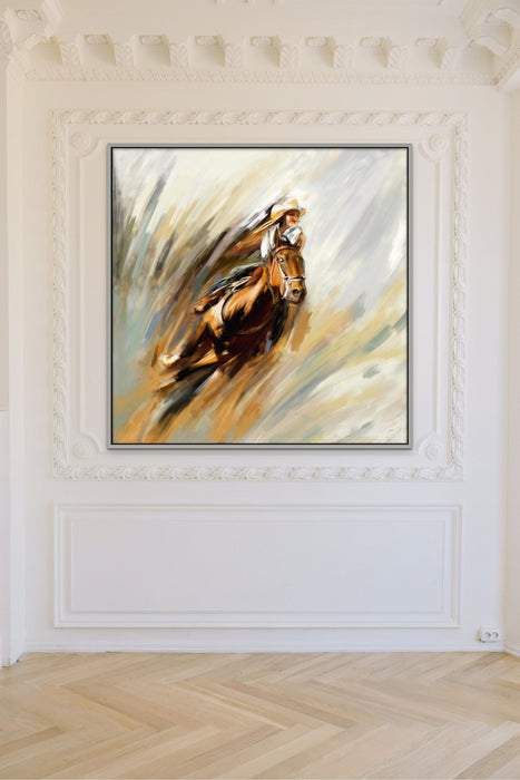 Rodeo Cowgirl Painting Equestrian Art