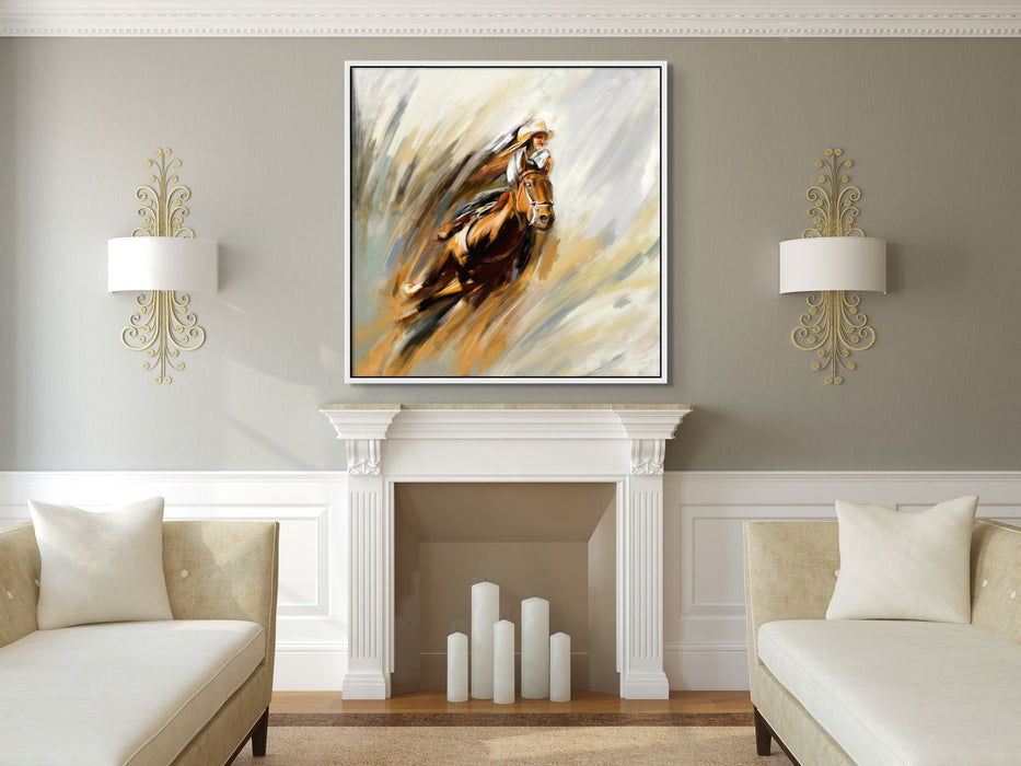 Rodeo Cowgirl Painting Equestrian Art