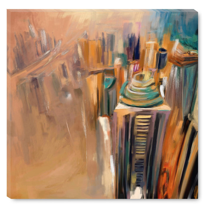 Dubai Skyline Painting Middle Eastern Wall Art