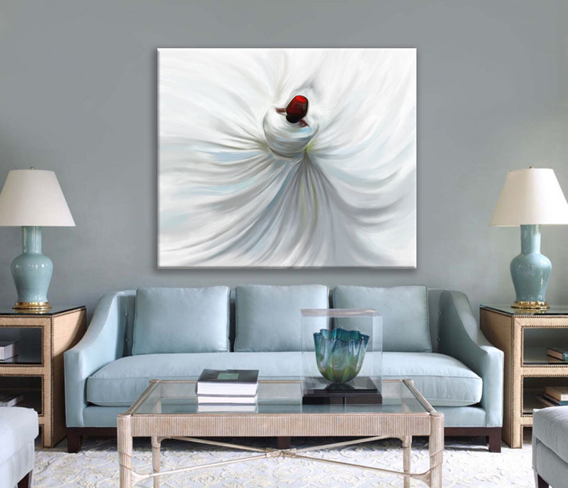 Whirling Dervish Oil Painting Turkish Wall Art