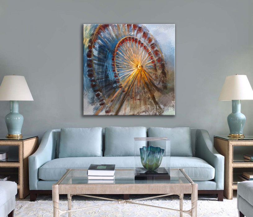 Navy Pier Chicago Original Painting Ferris Wheel Art