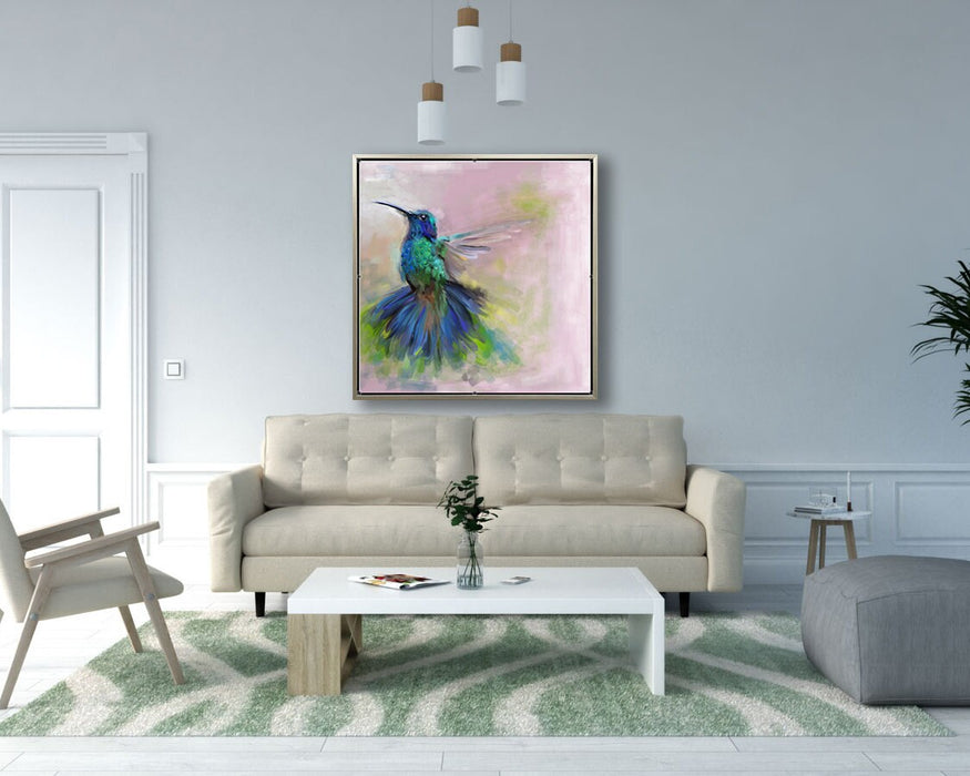 Blue Hummingbird Wall Art