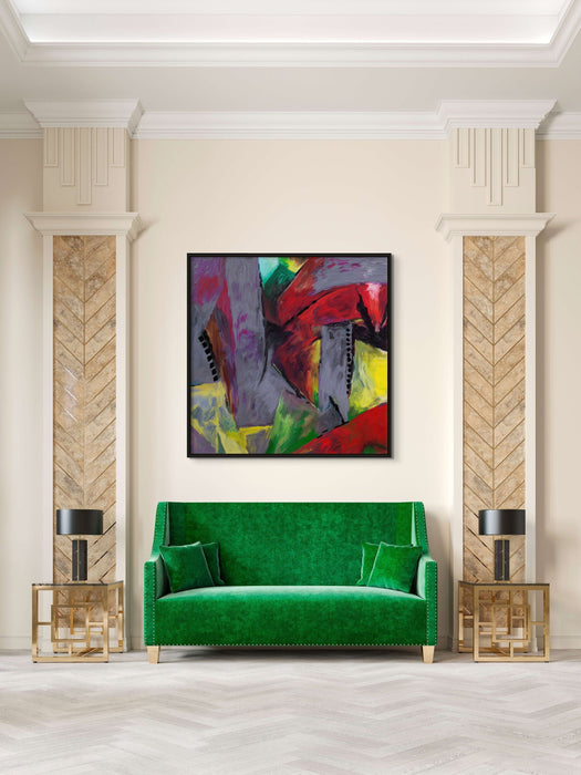 Crimson Modern Impressionism Abstract Painting