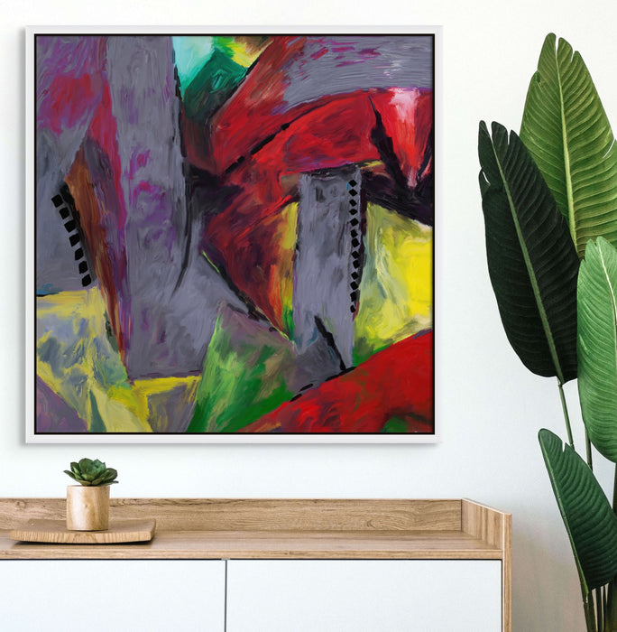 Crimson Modern Impressionism Wall Art