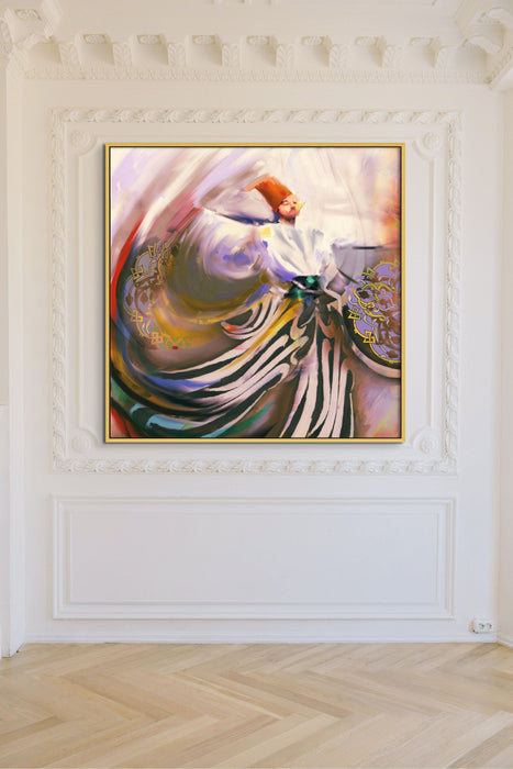 Sufi Art Rumi Whirling Dervish Painting