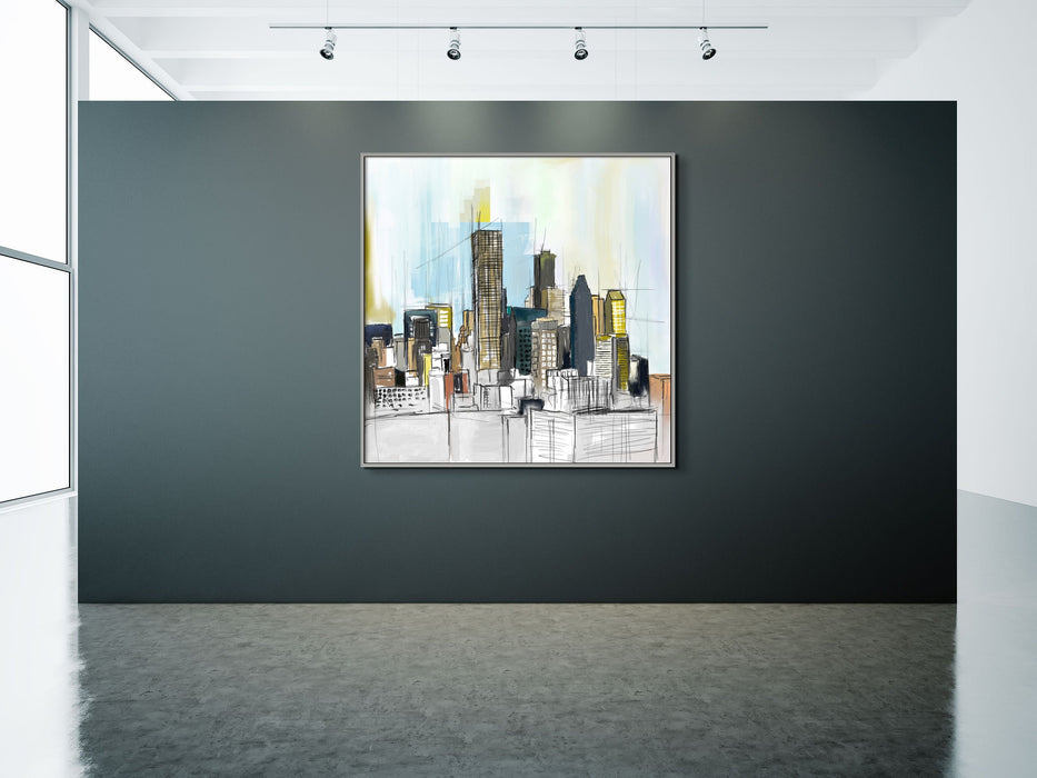 Houston Wall Art Minimalistic Skyline