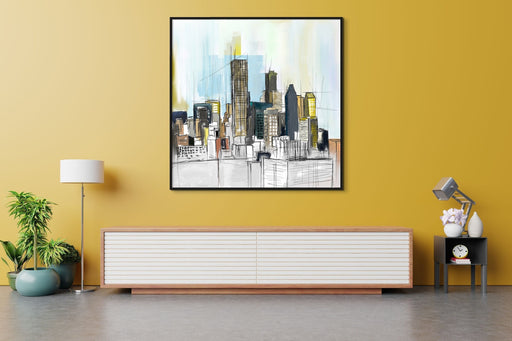 Houston Wall Art Minimalistic Skyline