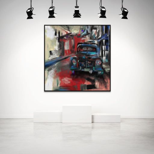 Automotive Art Print Retro Car Painting