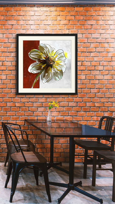 Large Daisy Wall Art Minimal Botanical Artwork