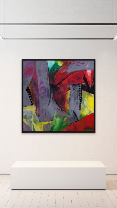 Crimson Modern Impressionism Wall Art