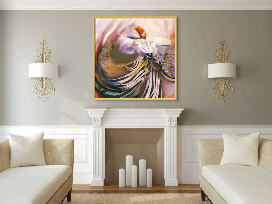 Sufi Art Rumi Whirling Dervish Painting