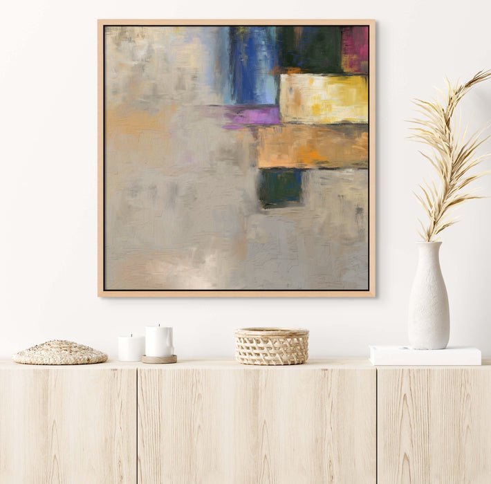 Muted Abstract Art Textured Impasto Painting