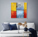 Yellow Grey Simple Abstract Art