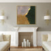 Abstract Minimalist Green Mustard Wall Art