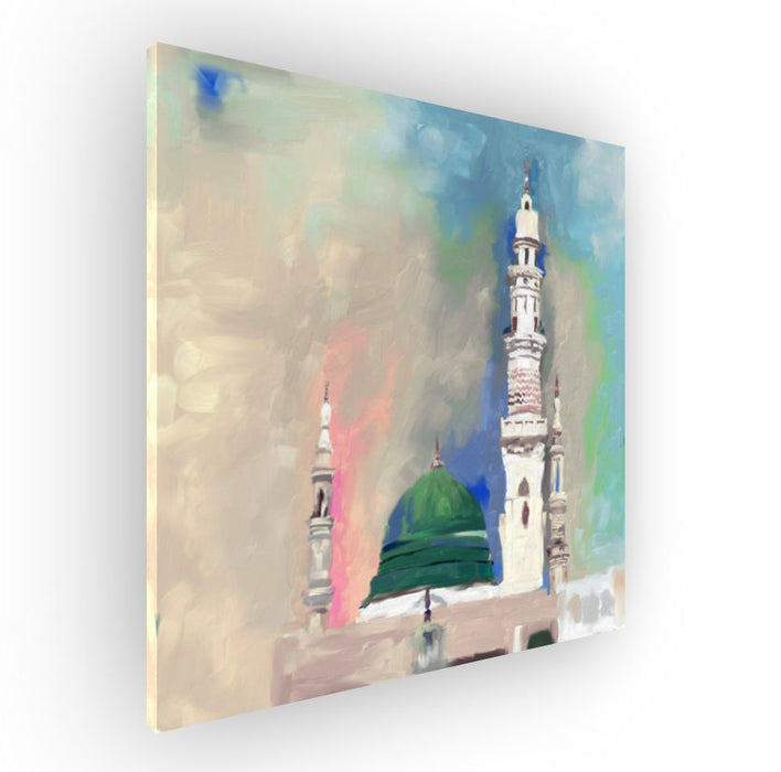 Masjid Nabawi Canvas Art Mosque Painting, Prophet Muhammad Mosque, Rawdah Muslim Holy Place, Islamic Canvas Print 3