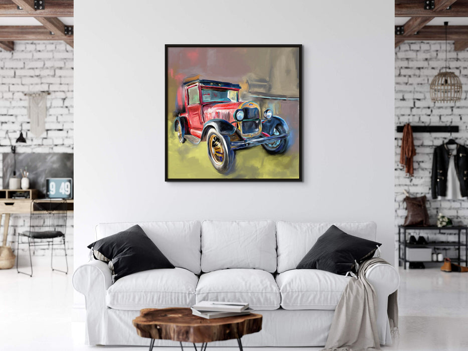 Classic Jeep Art Large Canvas Car Painting