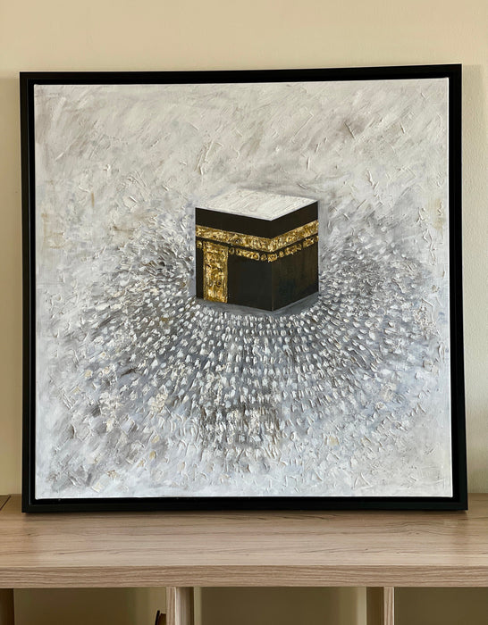 Holy Kaaba Original Framed Painting Islamic Wall Art