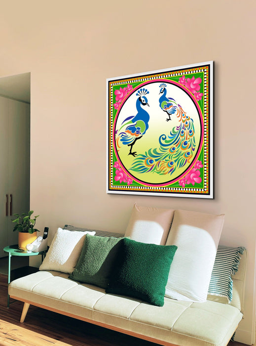 Peacock Illustration Canvas Truck Art Pakistan