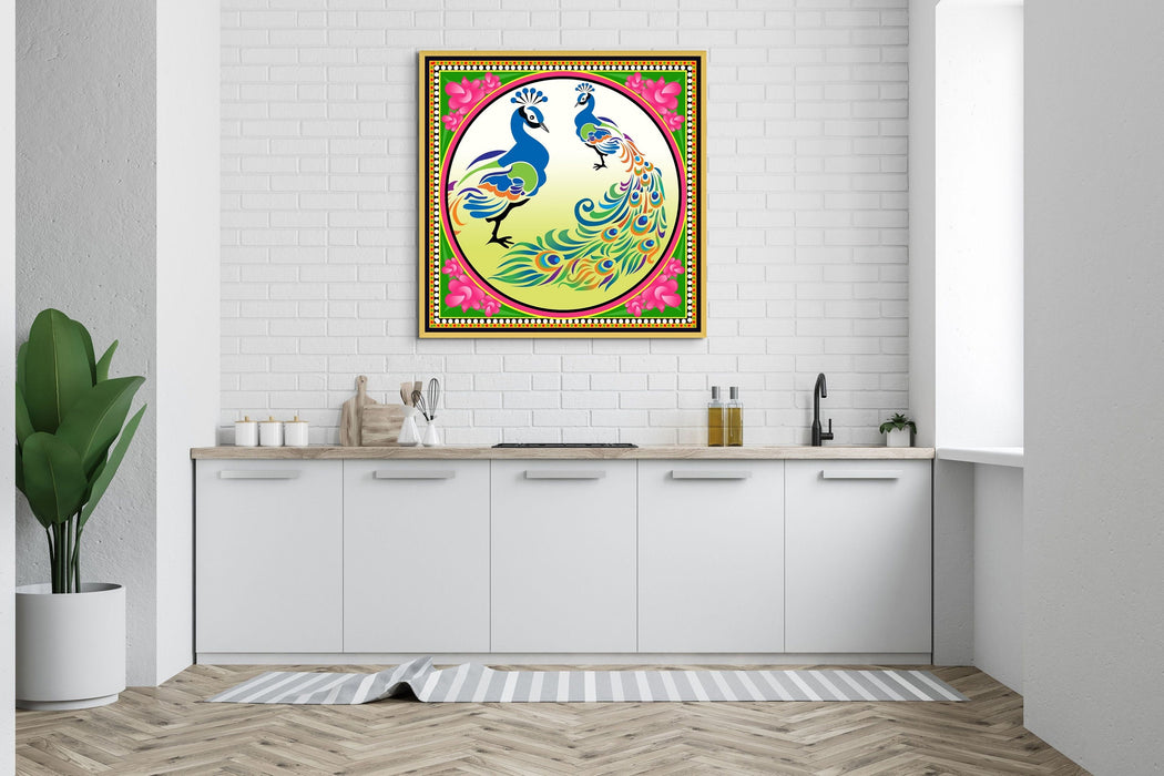 Peacock Illustration Canvas Truck Art Pakistan