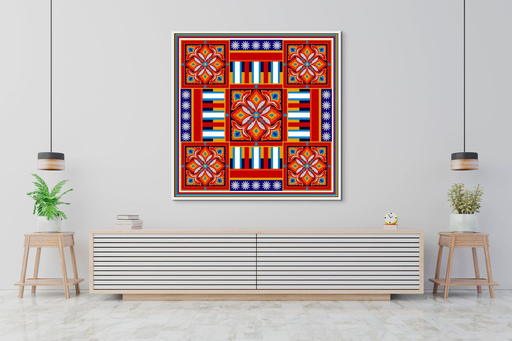 Tribal Pattern Pakistani Truck Art Canvas