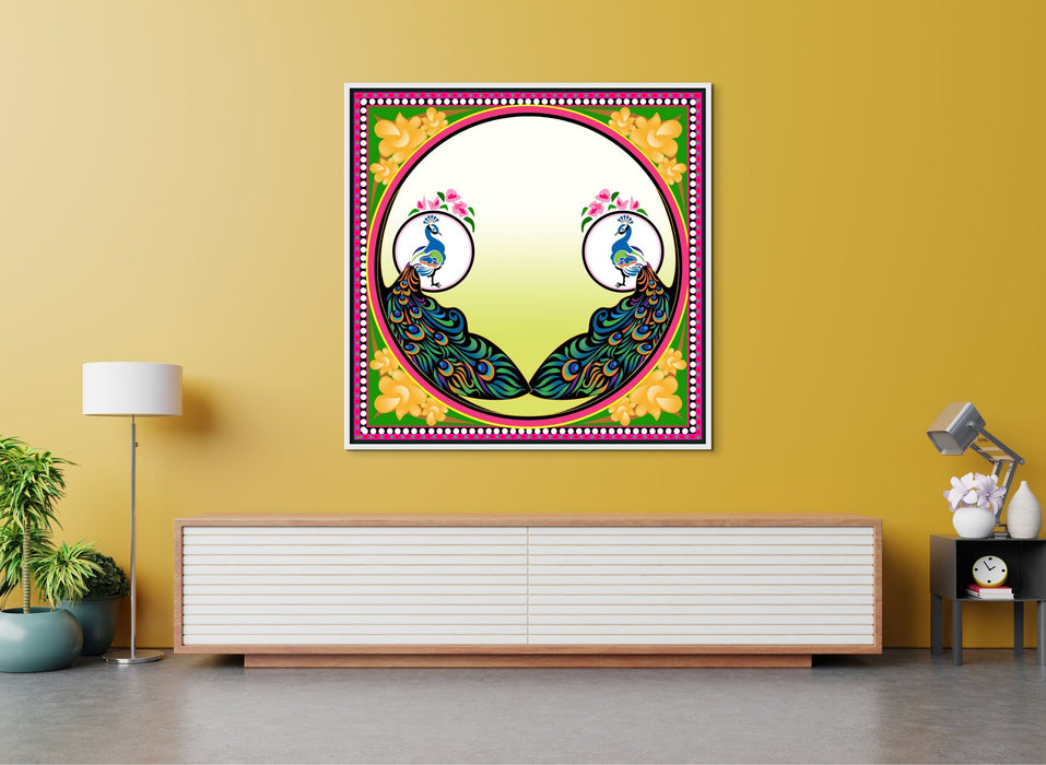 Pakistani Truck Art Peacock Canvas Print