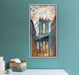 Teal Manhattan Bridge Textured Painting