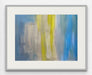 Dusty Blue Lemon Modern Minimalistic Original Artwork