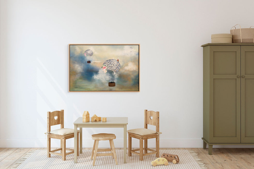 Human Brain Surreal Wall Art Cloud Painting