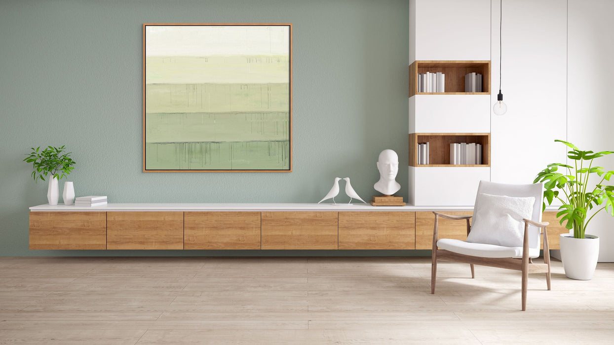 Minimalist Painting Sage Green Wall Art