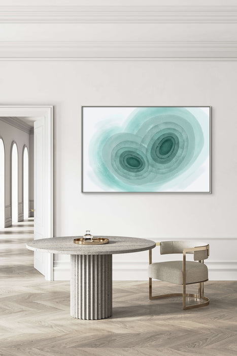 Minimalist Teal Painting Turquoise Wall Art