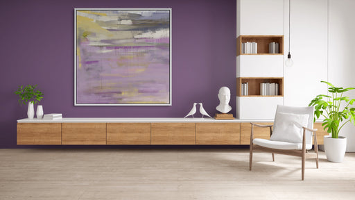 Light Purpel Drip Painting Mauve Wall Art