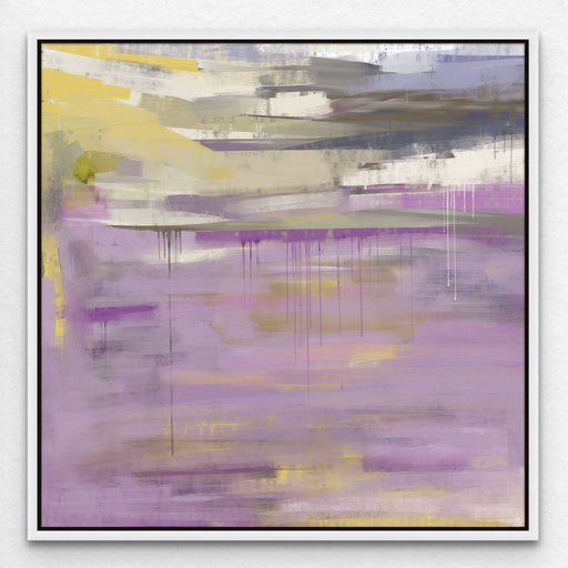 Light Purpel Drip Painting Mauve Wall Art