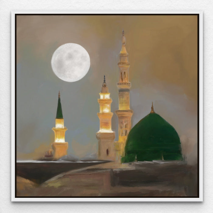 Full Moon Masjid Nabawi Painting Islamic Wall Art